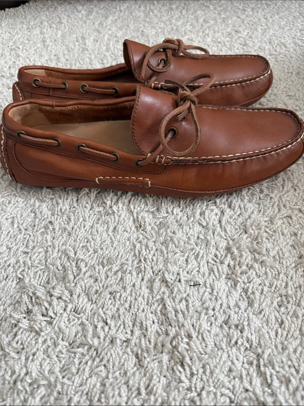 Polo by Ralph Lauren Cognac Leather Boat Shoes